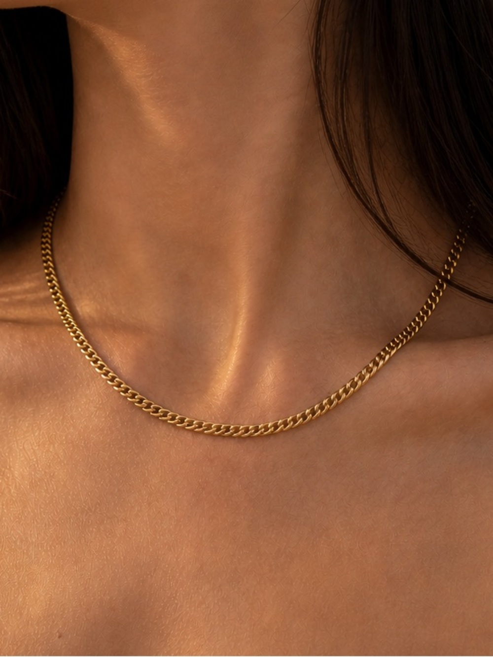 18k gold plated chain necklace/choker